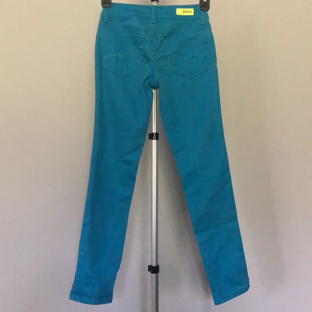 Justice Jeans Shine Bright Turquoise Jeans in Size 8 Regular